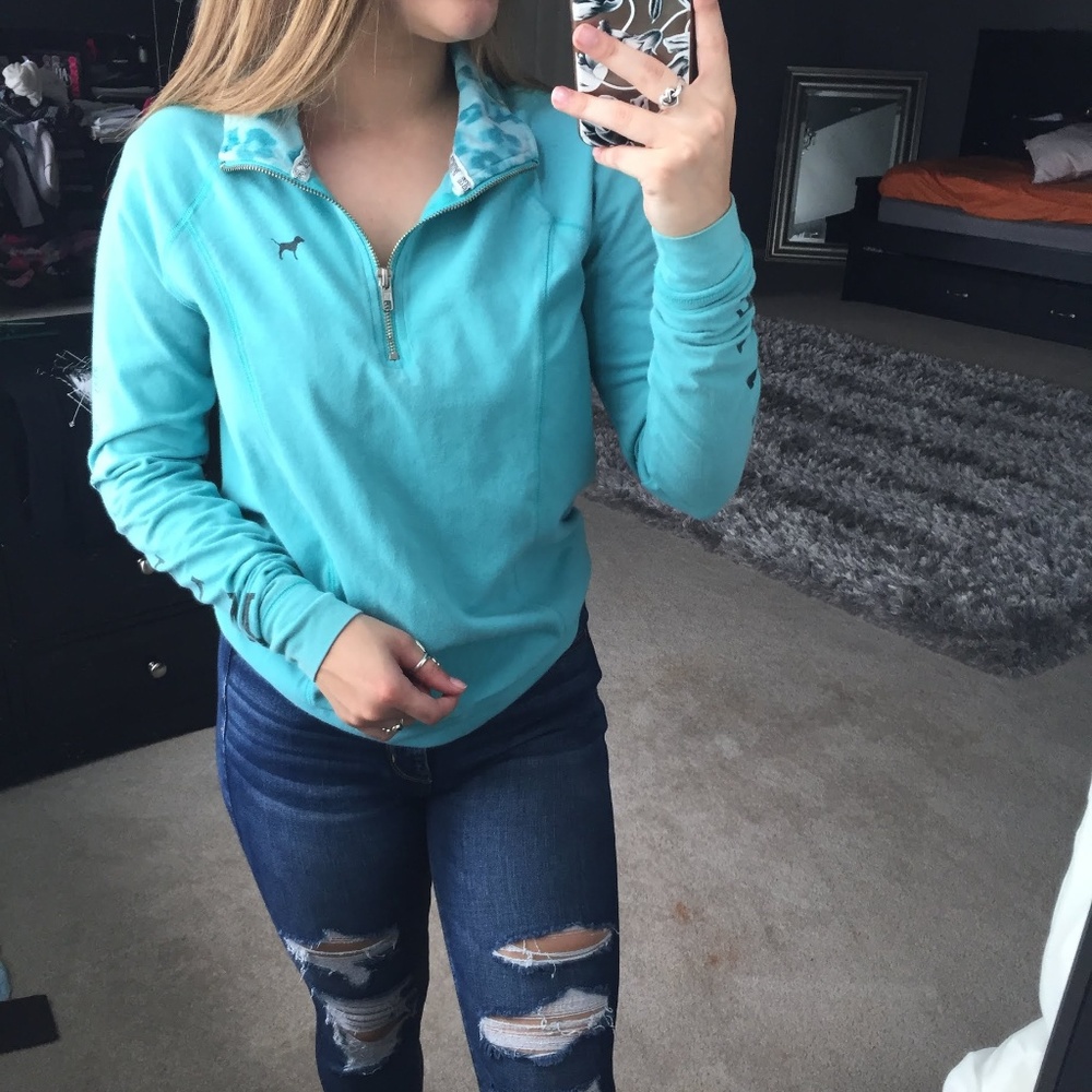 Victoria's Secret Pink Pullover, Size Small, Teal